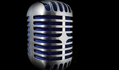 Image showing Microphone on a black background