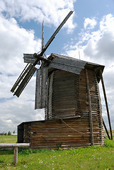 Image showing old wooden windmill 