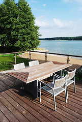 Image showing table and chairs on the terrace