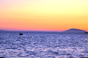 Image showing Sunrise on beach