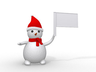 Image showing 3d snowman which banner 