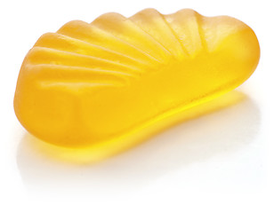 Image showing Mandarin shaped jelly.