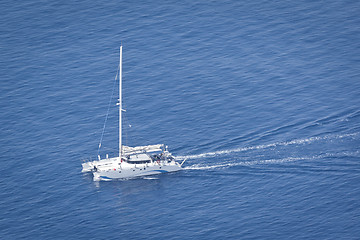 Image showing boat in the blue ocean