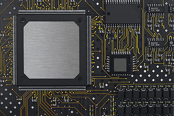 Image showing A black circuit board