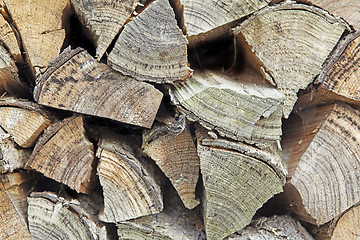 Image showing Pile of chopped fire-wood