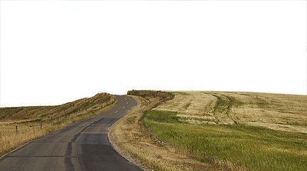 Image showing Country road to a white background