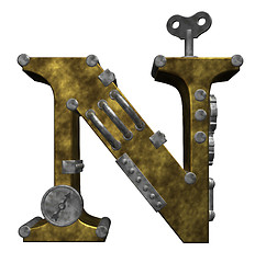 Image showing steampunk letter n