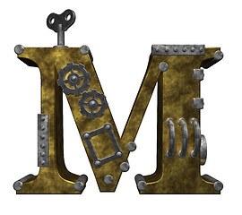 Image showing steampunk letter m