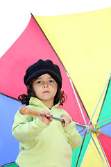 Image showing Cute girl in autumn park