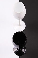 Image showing black and white cup over black and white background