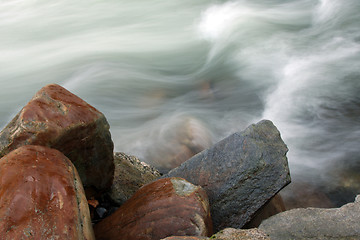 Image showing Flowing water the river in Portugal