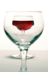 Image showing glass of red wine