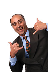 Image showing silly businessman
