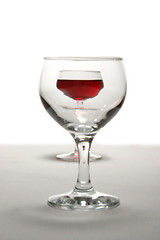 Image showing glass of red wine