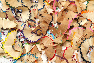 Image showing Assortment of coloured pencils with shadow on white background