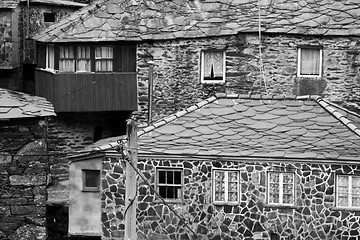 Image showing Pena, very old little mountain village, made of shale, Portugal