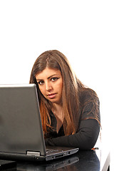 Image showing businesswoman with laptop