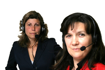 Image showing Young woman callcenter