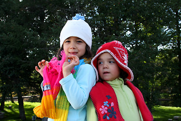 Image showing Cute girl in autumn park