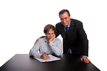 Image showing businessman doing paperwork