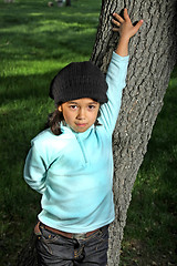 Image showing Cute girl in autumn park