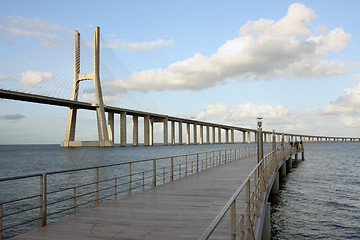 Image showing Vasco da Gama bridge, Lisbon, Portugal