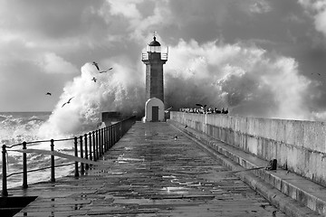 Image showing Lighthouse, Foz do Douro, Portugal