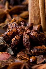 Image showing Star aniseed and cinnamon sticks