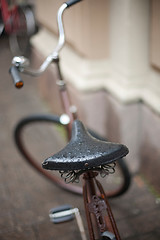 Image showing Bike on a rainy day