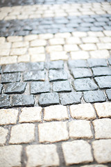 Image showing Cobblestone pavement background