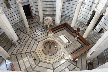 Image showing Inside the Baptistery of Pisa