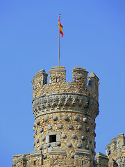 Image showing flag on a tower