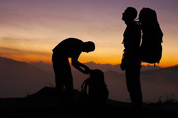 Image showing Backpacking