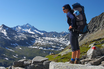 Image showing Moutain hiker