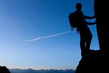 Image showing Mountain climbing