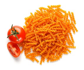 Image showing Pasta with natural red colorant