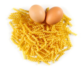 Image showing Pasta with eggs