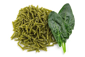 Image showing Pasta with natural green colorant