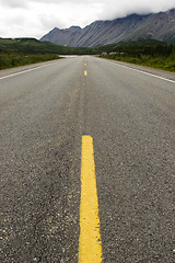 Image showing Road to mountain ridge