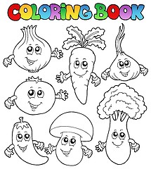 Image showing Coloring book with vegetables