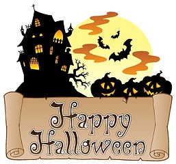 Image showing Theme with Happy Halloween banner 1