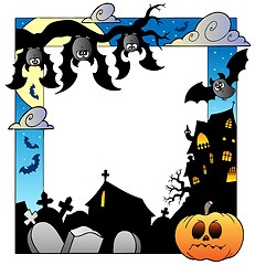 Image showing Frame with Halloween topic 5