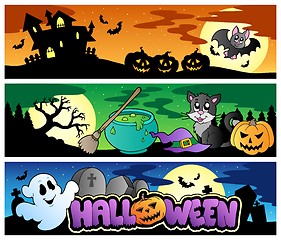 Image showing Halloween banners set 4