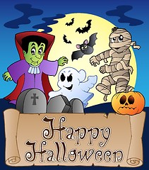 Image showing Theme with Happy Halloween banner 4