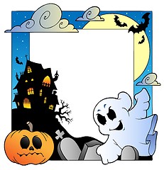 Image showing Frame with Halloween topic 1