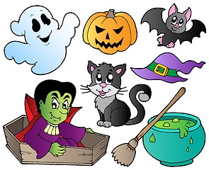 Image showing Halloween cute cartoons set 1