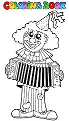 Image showing Coloring book with happy clown 1