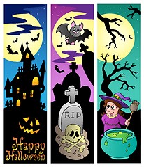 Image showing Halloween banners set 6