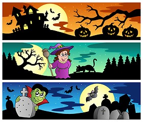 Image showing Halloween banners set 2