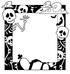 Image showing Frame with Halloween topic 4